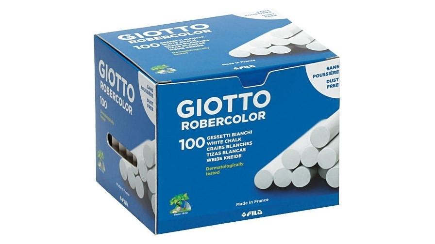 CAJA 100 TIZAS BLANCAS ANTIPOLVO GIOTTO ROBERCOLOR