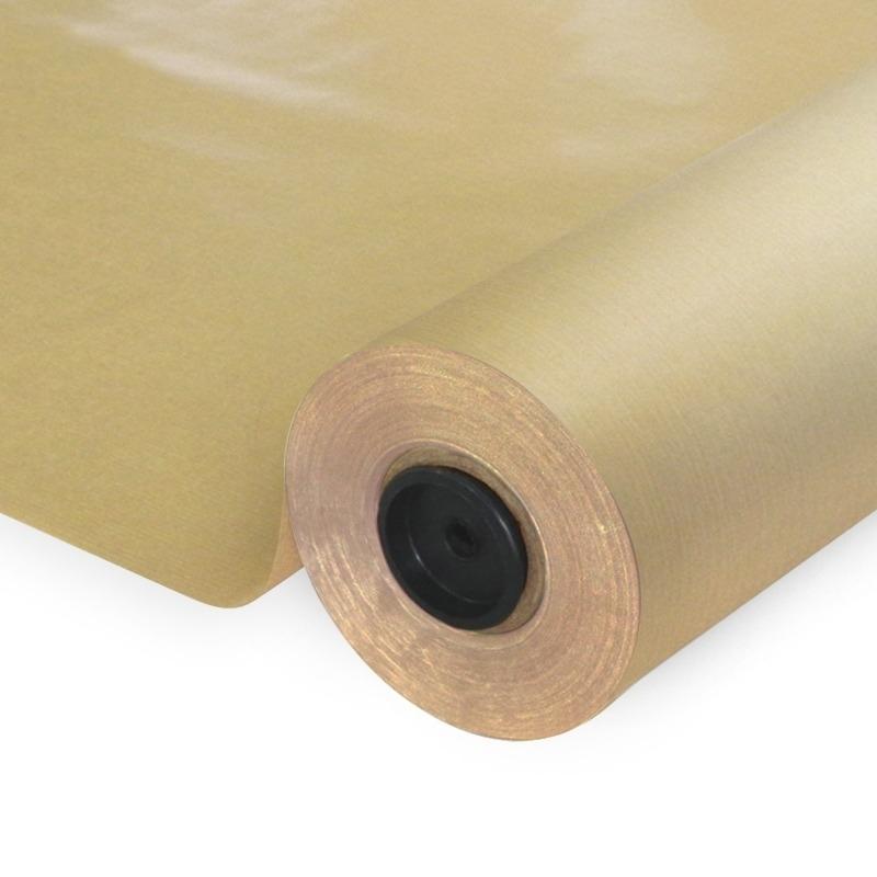 BOBINA MOSTRADOR PAPEL KRAFT VERJURADO PRYSE COLOR ORO 0,62 X 80 M 4 KG