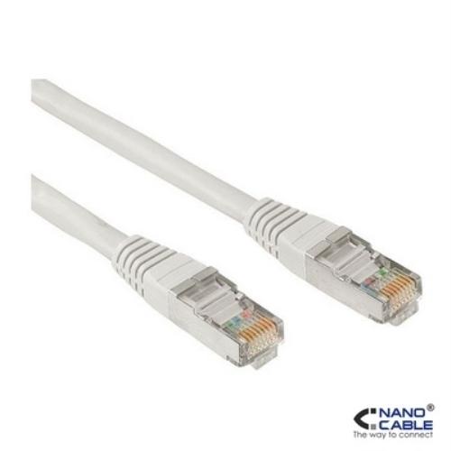 CABLE RED LATIGUILLO 0,5 M. RJ-45 CAT 6 NANOCABLE COLOR GRIS