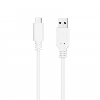 CABLE USB 3.1 GEN2 NANOCABLE DE USB C A USB A 3A 1M COLOR BLANCO