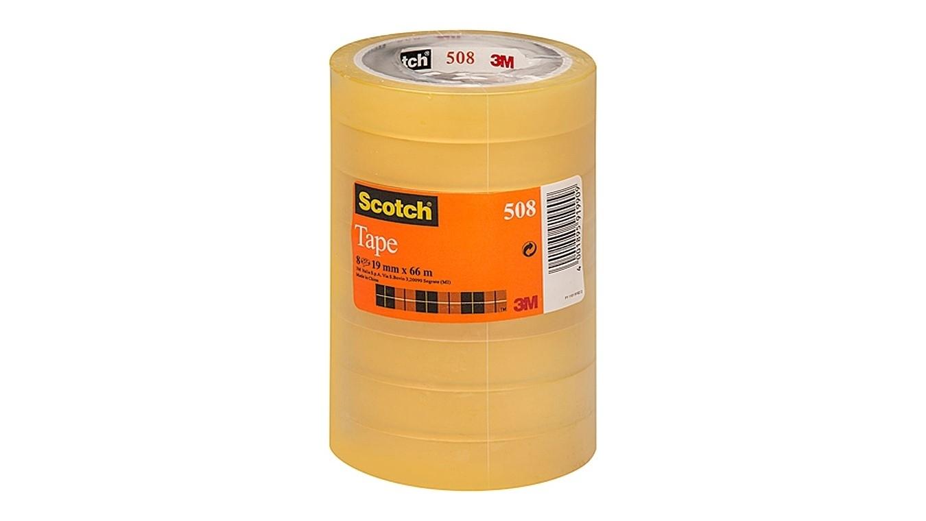 PACK 8 ROLLOS CINTA ADHESIVA SCOTCH 508 19MM X 66M