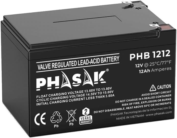 BATERIA PARA SAI PHASAK 12V / 12 AH SELLADA PLOMO-ACIDO ESTANDAR