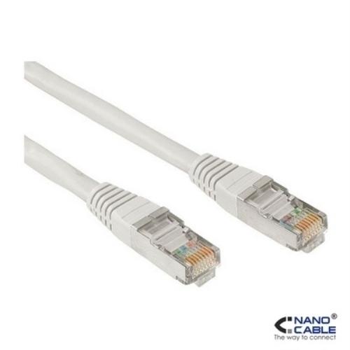CABLE RED LATIGUILLO 1 M. RJ-45 CAT 6A NANOCABLE COLOR GRIS