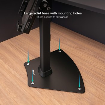 SOPORTE DE MESA PROFESIONAL TOOQ PARA TABLET CON ANTIRROBO COLOR NEGRO