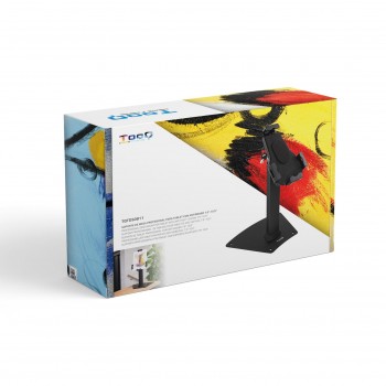 SOPORTE DE MESA PROFESIONAL TOOQ PARA TABLET CON ANTIRROBO COLOR NEGRO