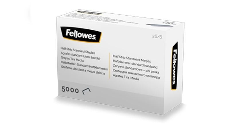 CAJA 5000 GRAPAS FELLOWES 26/6 CARGA MEDIA