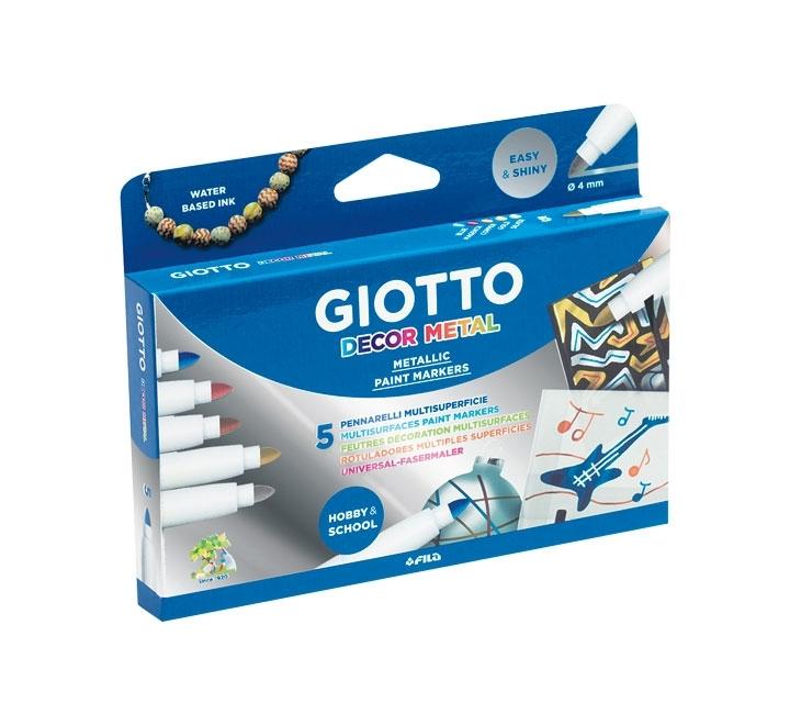ESTUCHE 5 ROTULADORES GIOTTO DECOR METALLIC
