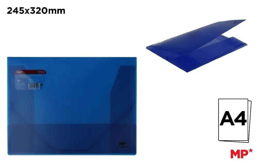 CARPETA CON SOLAPAS Y GOMAS MP POLIPROPILENO TRANSLUCIDO AZUL MARINO