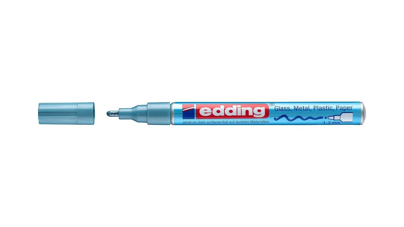 ROTULADOR EDDING 751 AZUL METALICO