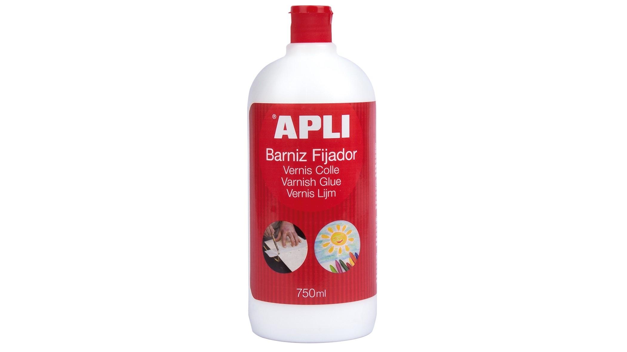 BOTE BARNIZ FIJADOR ADHESIVO BRILLANTE APLI 750 ML