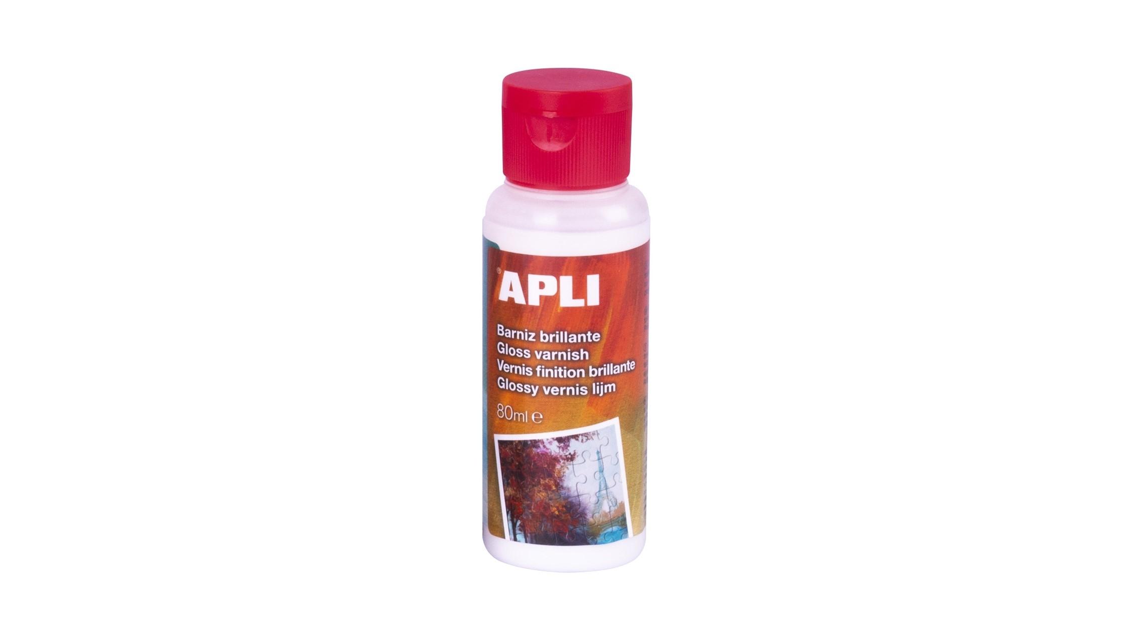 BOTE BARNIZ FIJADOR ADHESIVO BRILLANTE APLI 80 ML