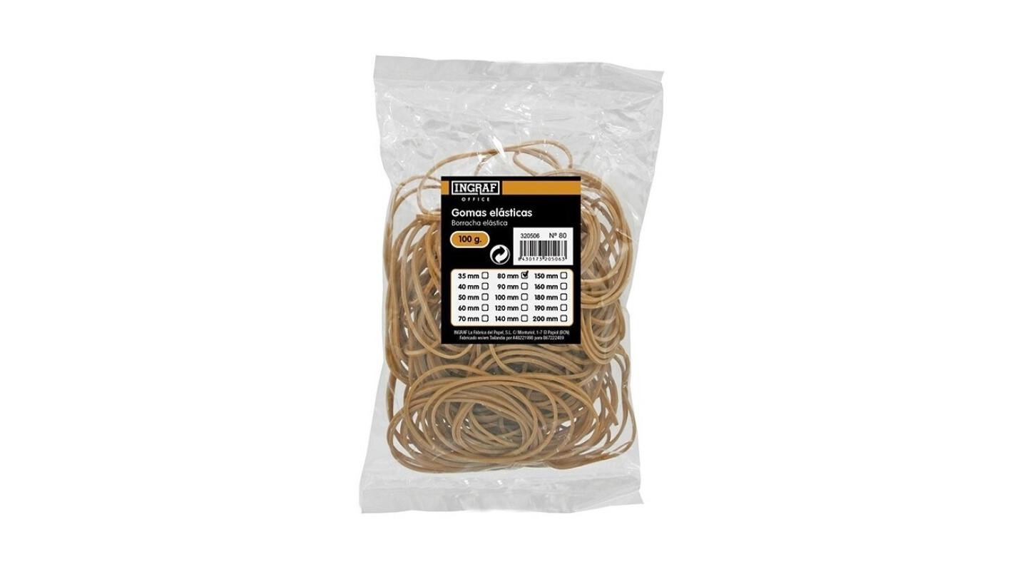 BOLSA GOMAS ELASTICAS 100 GRS Nº 20 INGRAF