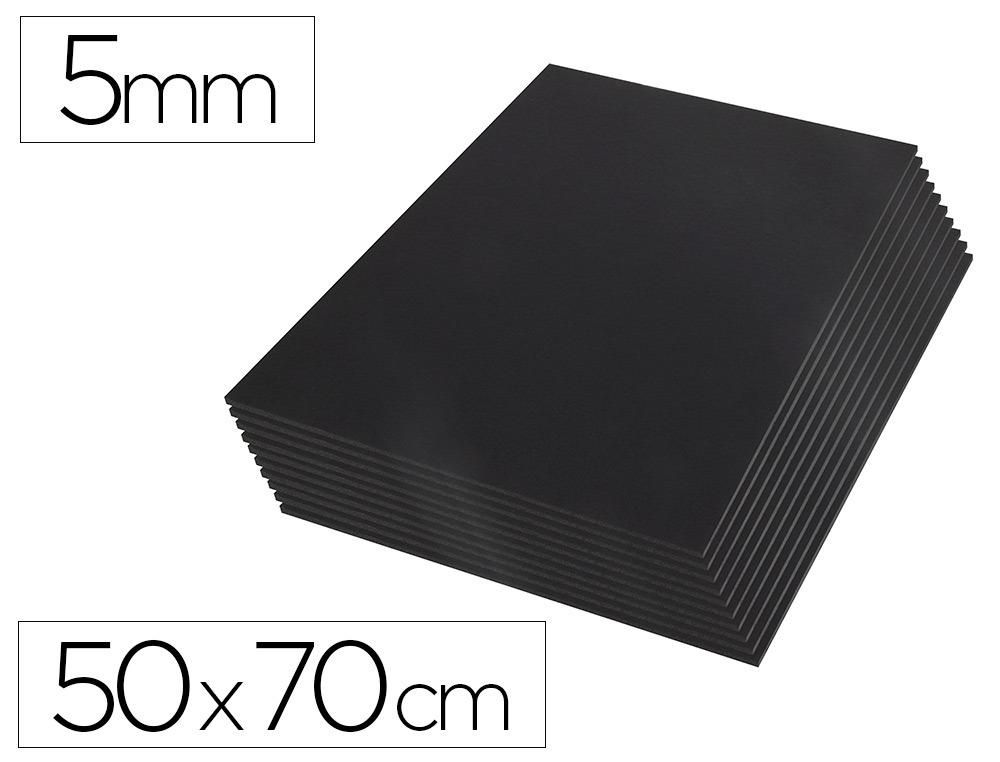 CARTON PLUMA DOBLE CARA 50X70 CM ESPESOR 5 MM COLOR NEGRO