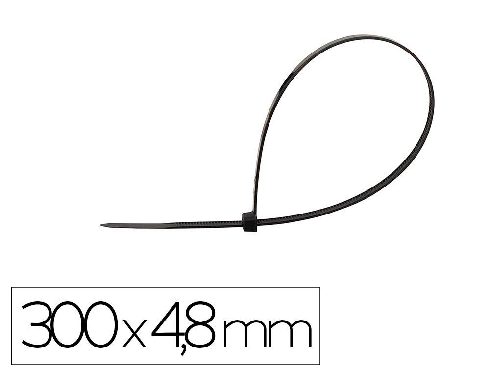 BOLSA DE 100 BRIDAS 300X4,8 MM COLOR NEGRO