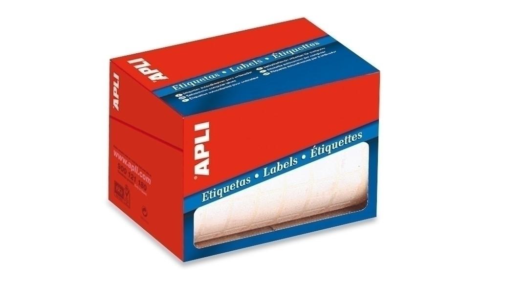 ROLLO ETIQUETAS ADHESIVAS MANUALES BLANCAS 53X82MM 400 UNIDADES APLI 1703