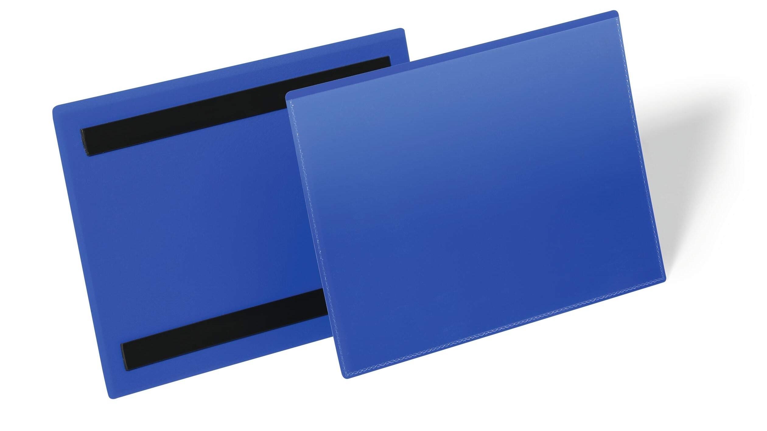 FUNDA MAGNETICA DURABLE A5 HORIZONTAL PARA ALMACEN COLOR AZUL