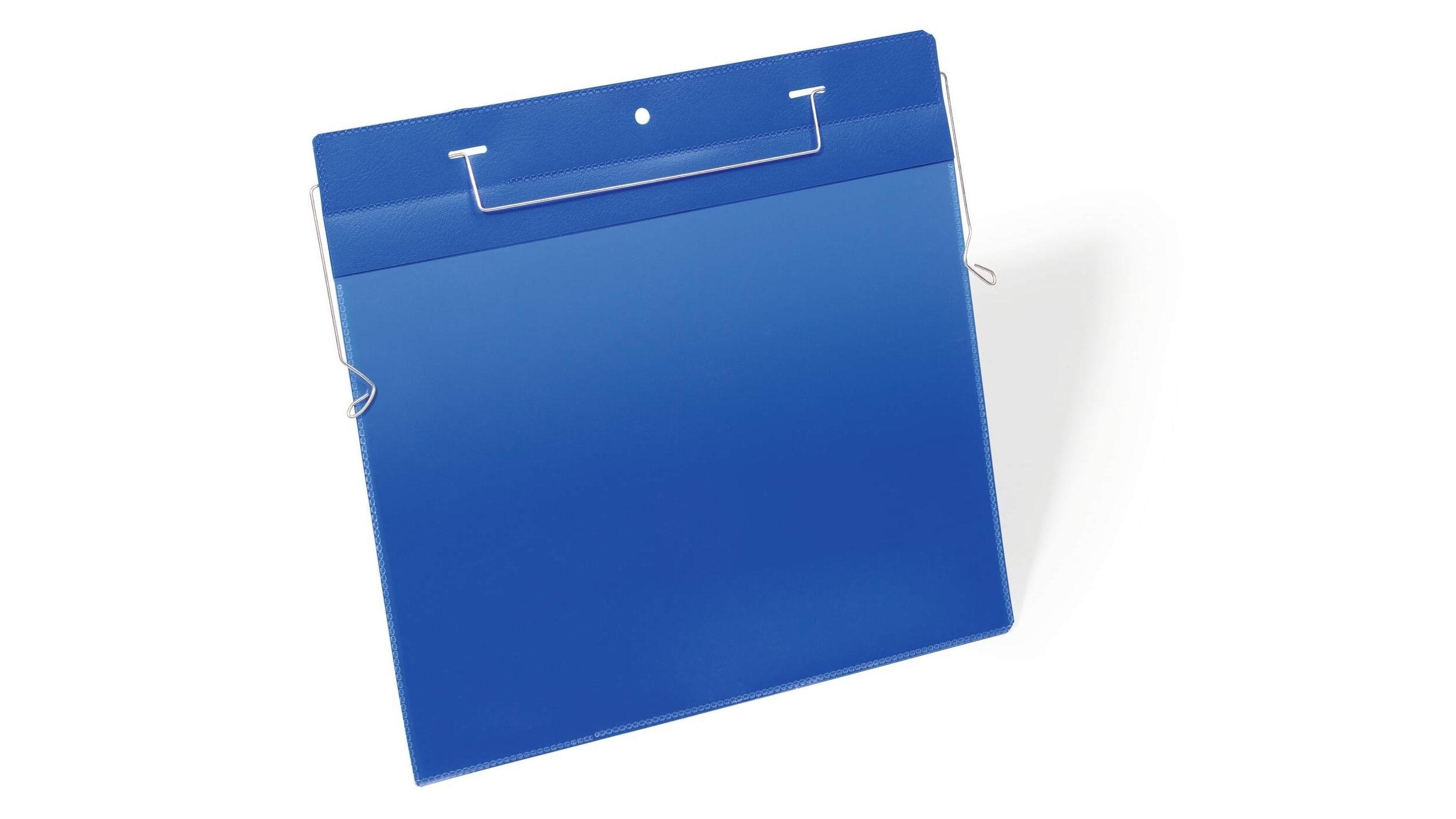 FUNDA CON ALAMBRE DURABLE A4 HORIZONTAL PARA ALMACEN COLOR AZUL
