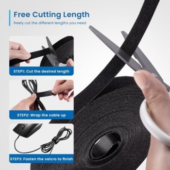 ROLLO BRIDA EWENT HOOP & LOOP REUTILIZABLE ORGANIZADOR DE CABLES VELCRO 10M X 15MM
