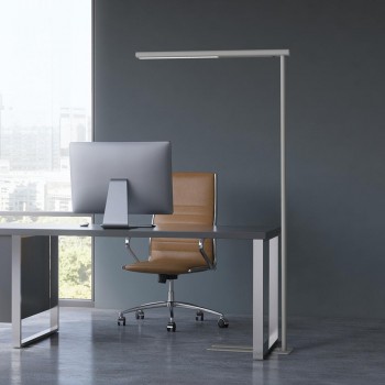 LAMPARA DE PIE LED MAUL JET COLOR PLATA