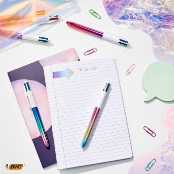 BOLIGRAFO BIC CUATRO COLORES GRADIENT EFECTO DEGRADADO