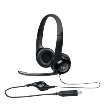 AURICULARES LOGITECH USB HEADSET H390 CON MICROFONO COLOR NEGRO