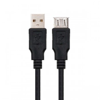 CABLE ALARGADOR NANOCABLE USB A 2.0 MACHO A USB A HEMBRA DE 1,8M COLOR NEGRO