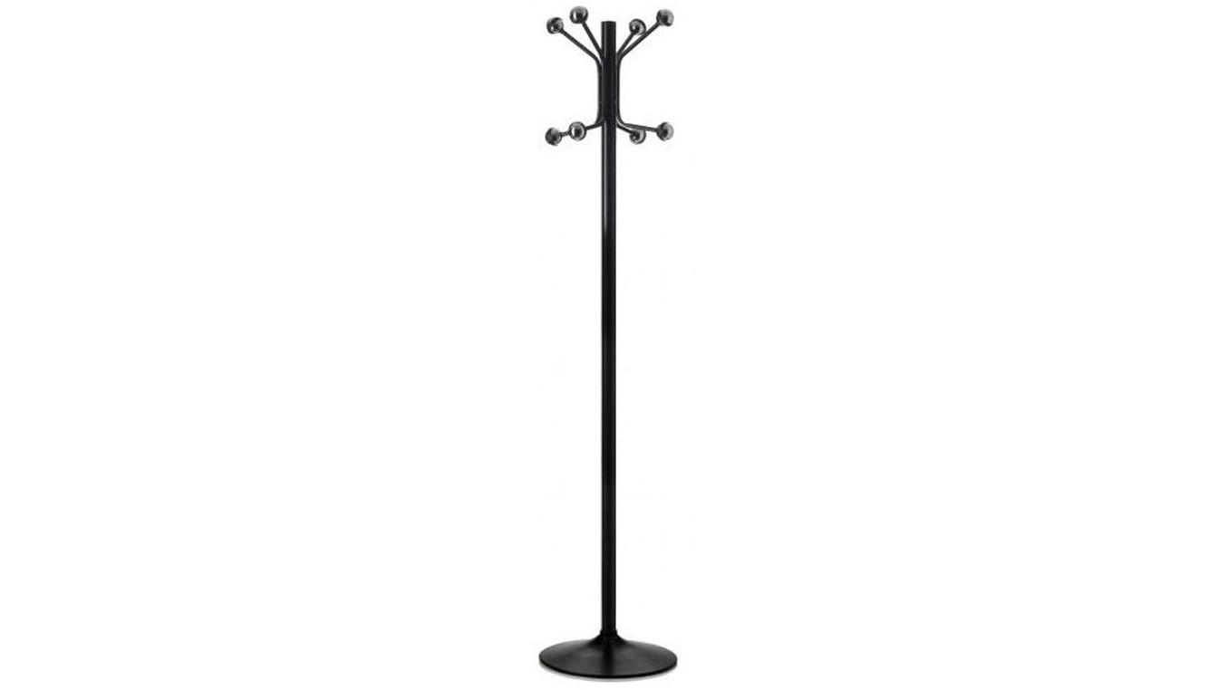 PERCHERO METALICO PIE 8 COLGADORES SIE 606 COLOR NEGRO