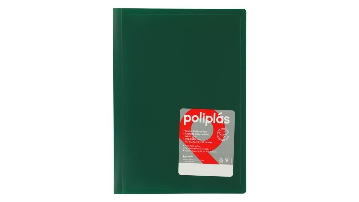 CARPETA 10 FUNDAS A4 GRAFOPLAS POLIPLAS OPACO COLOR VERDE