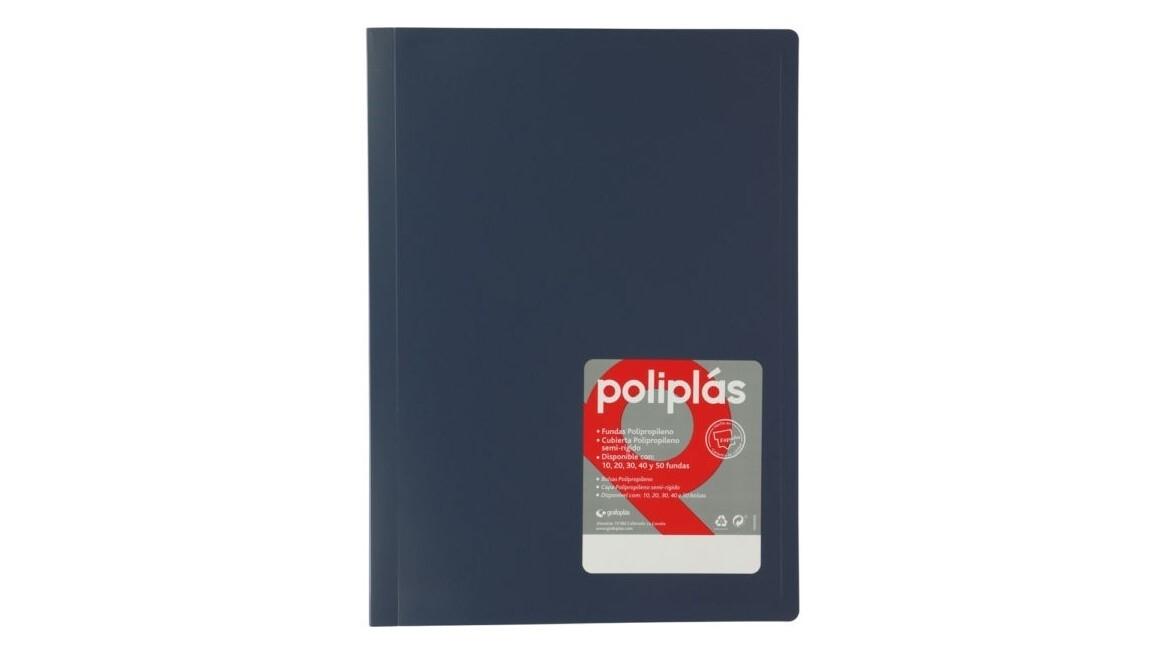 CARPETA 30 FUNDAS A4 GRAFOPLAS POLIPLAS OPACO COLOR AZUL