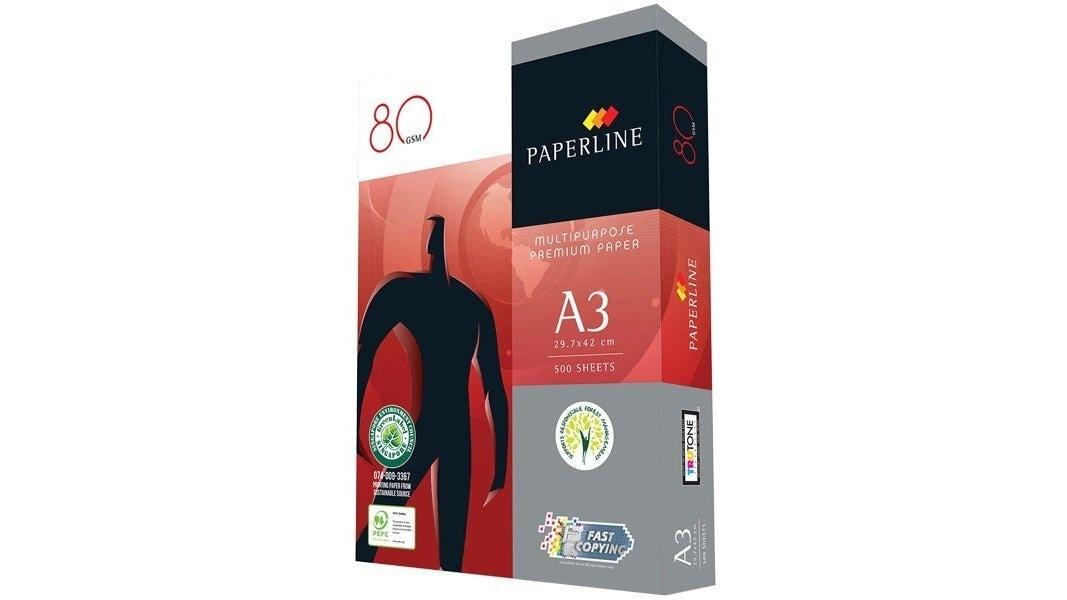 PAQUETE PAPEL FOTOCOPIADORA PAPERLINE DIN A3 80 GRAMOS 500 HOJAS