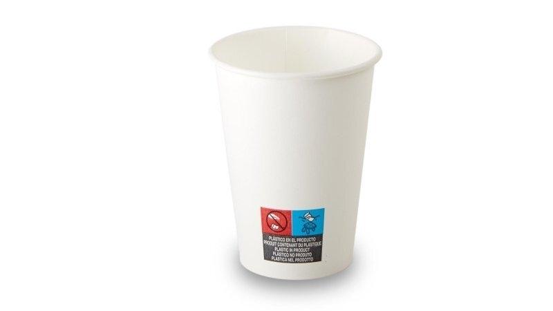 BOLSA 50 VASOS DE CARTON NUPIK NATURGO 290CC COLOR BLANCO