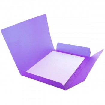 CARPETA GOMAS CON SOLAPAS A3 POLIPROPILENO TRANSLUCIDO OFFICEBOX SUPRA COLOR MORADO