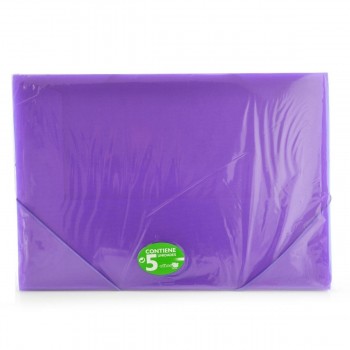 CARPETA GOMAS CON SOLAPAS A3 POLIPROPILENO TRANSLUCIDO OFFICEBOX SUPRA COLOR MORADO