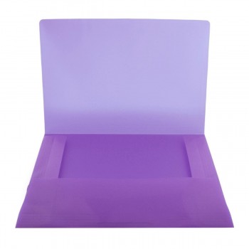 CARPETA GOMAS CON SOLAPAS A3 POLIPROPILENO TRANSLUCIDO OFFICEBOX SUPRA COLOR MORADO