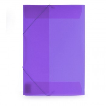 CARPETA GOMAS CON SOLAPAS A3 POLIPROPILENO TRANSLUCIDO OFFICEBOX SUPRA COLOR MORADO