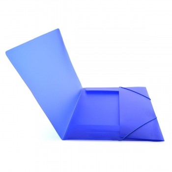 CARPETA GOMAS CON SOLAPAS A3 POLIPROPILENO TRANSLUCIDO OFFICEBOX SUPRA COLOR AZUL