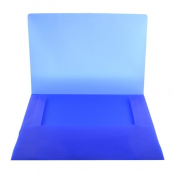 CARPETA GOMAS CON SOLAPAS A3 POLIPROPILENO TRANSLUCIDO OFFICEBOX SUPRA COLOR AZUL