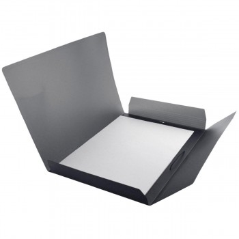 CARPETA GOMAS CON SOLAPAS A3 POLIPROPILENO TRANSLUCIDO OFFICEBOX SUPRA COLOR NEGRO