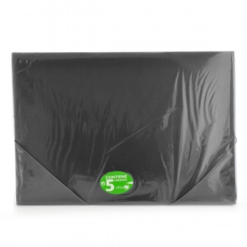 CARPETA GOMAS CON SOLAPAS A3 POLIPROPILENO TRANSLUCIDO OFFICEBOX SUPRA COLOR NEGRO