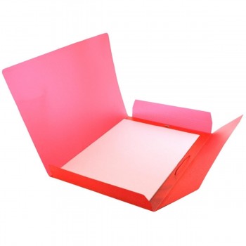 CARPETA GOMAS CON SOLAPAS A3 POLIPROPILENO TRANSLUCIDO OFFICEBOX SUPRA COLOR ROJO