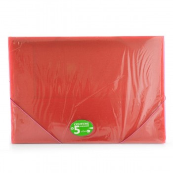 CARPETA GOMAS CON SOLAPAS A3 POLIPROPILENO TRANSLUCIDO OFFICEBOX SUPRA COLOR ROJO
