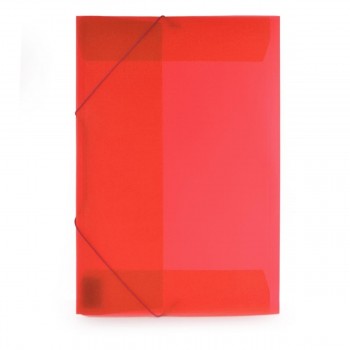 CARPETA GOMAS CON SOLAPAS A3 POLIPROPILENO TRANSLUCIDO OFFICEBOX SUPRA COLOR ROJO