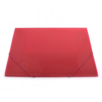 CARPETA GOMAS CON SOLAPAS A3 POLIPROPILENO TRANSLUCIDO OFFICEBOX SUPRA COLOR ROJO