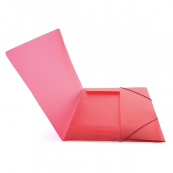 CARPETA GOMAS CON SOLAPAS A3 POLIPROPILENO TRANSLUCIDO OFFICEBOX SUPRA COLOR ROJO