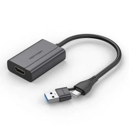ADAPTADOR VENTION HDMI HEMBRA - USB-C MACHO / USB-A MACHO