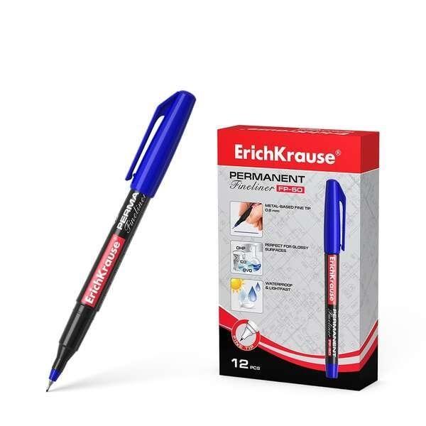ROTULADOR PERMANENTE ERICHKRAUSE P-50 PUNTA F 0,6 MM COLOR AZUL