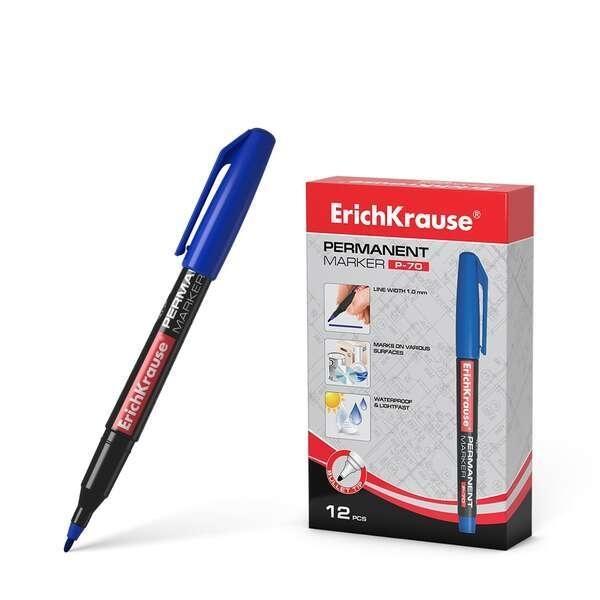 ROTULADOR PERMANENTE ERICHKRAUSE P-70 PUNTA M 1 MM COLOR AZUL