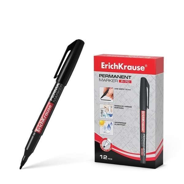 ROTULADOR PERMANENTE ERICHKRAUSE P-70 PUNTA M 1 MM COLOR NEGRO