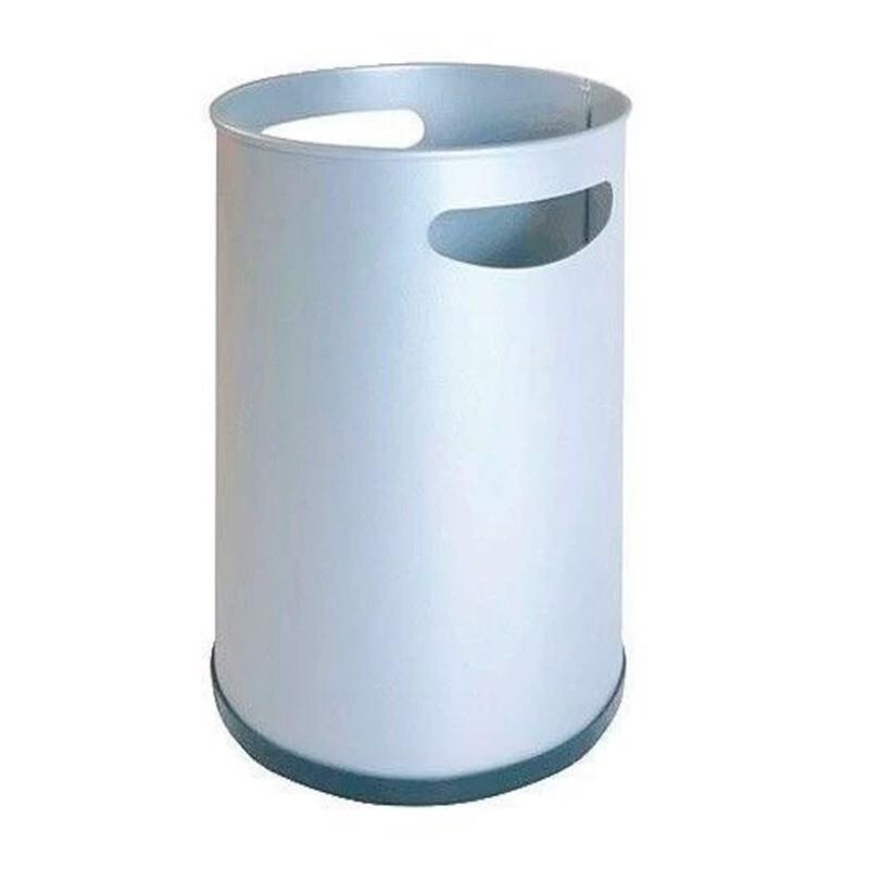 PAPELERA METALICA CON ASAS 111 GRIS 31,5X21,5 CM