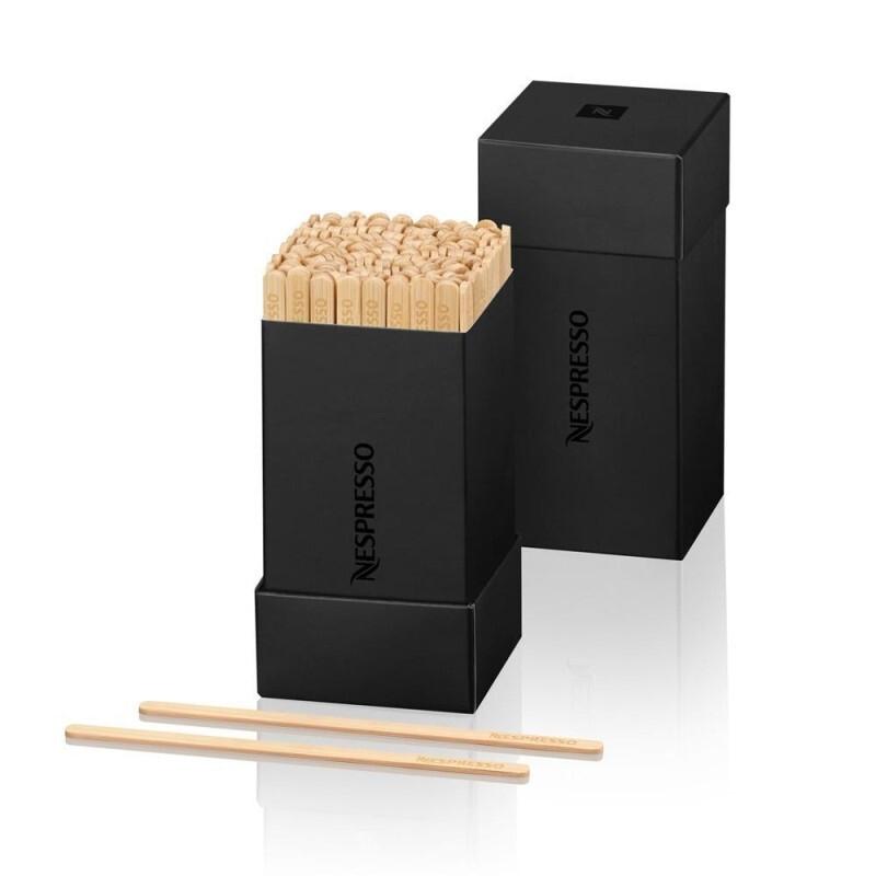 PAQUETE 200 PALETINAS DE MADERA 14 CM INDIVIDUALES NESPRESSO PROFESSIONAL
